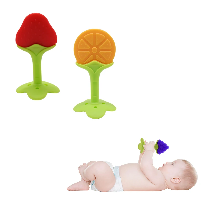High quality food grade safety silicone flower shape  baby teething toy soft feething for baby toy silicone flower teething