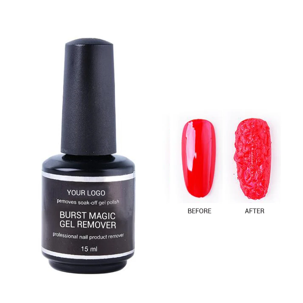 Custom wholesale nail art private label magic remover easy apply uv gel nail polish remover