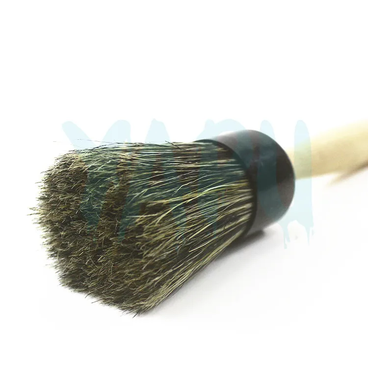 Yep Hot Sale Gray Bristle Wooden Handle Chalk Paint Brush Oil Absorbing Brush Detail Brush
