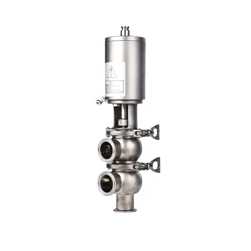 Hygienic Stainless Steel Manual Control Shut-off Double Divert Seat Valve Regulating Valve F Type