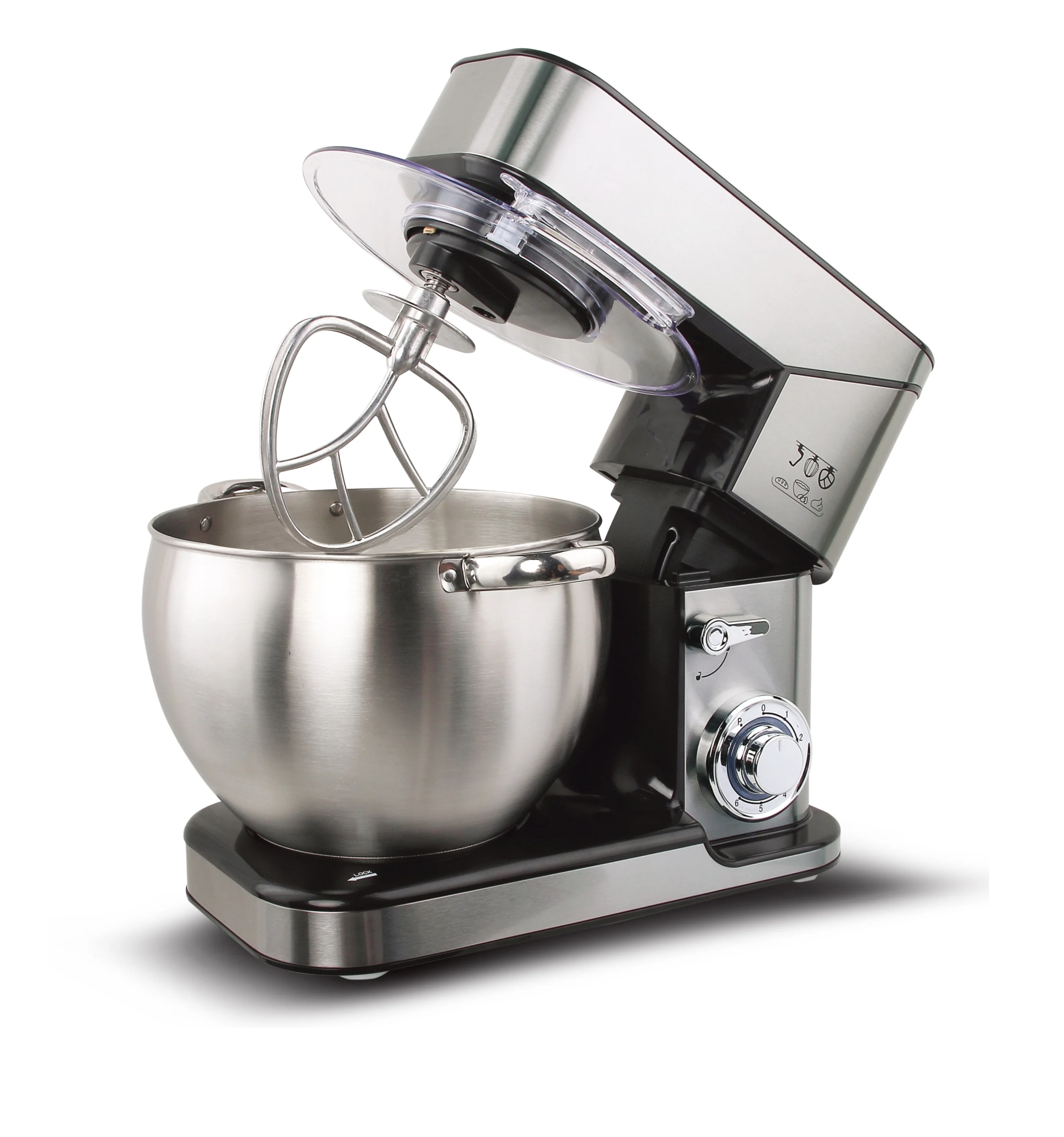 Professional 3 in 1 Electric Egg Beater Kitchen Dough Hook Stand Food Mixer With Wire Whip