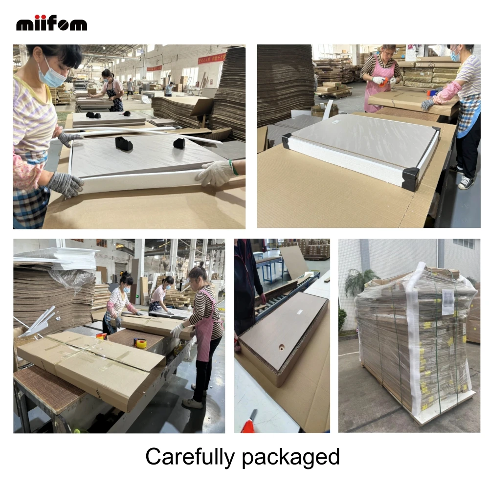 PET White Minimalist Overall Swing Door Custom Wardrobe Closet Bedroom Furniture