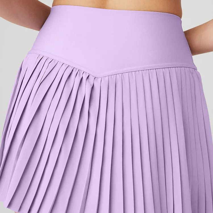 Stretchy Pleated Athletic Skirt Quick Dry Girls Active Tennis Skirt Women's Basic 2 Pockets Custom Logo Sportswear for Women