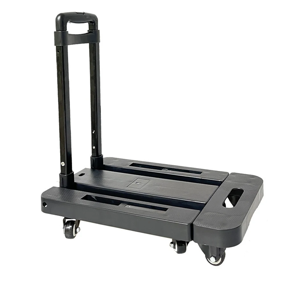 DYSC Outdoors quality platform folding plastic garden trolley with telescopic handle portable garden hand truck