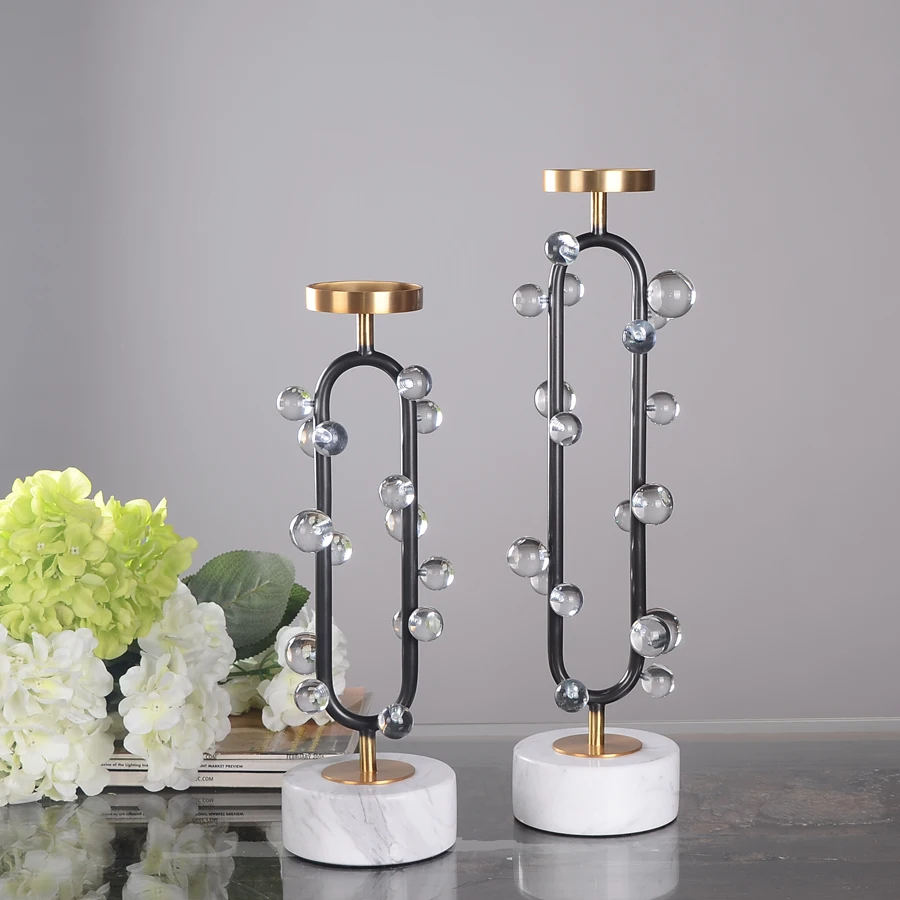 LUXURY HOME DECORATIONS GLASS VASE WITH MARBLE AND BRASS BASE TRANSITIONAL DECORATIVE HOME ACCENTS