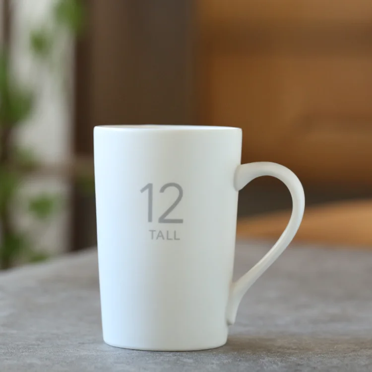3oz 8oz 12oz And 16oz 20oz Custom Brand Matte White Porcelain Coffee Water Tea Mugs Ceramic Mug And Cup For Coffee