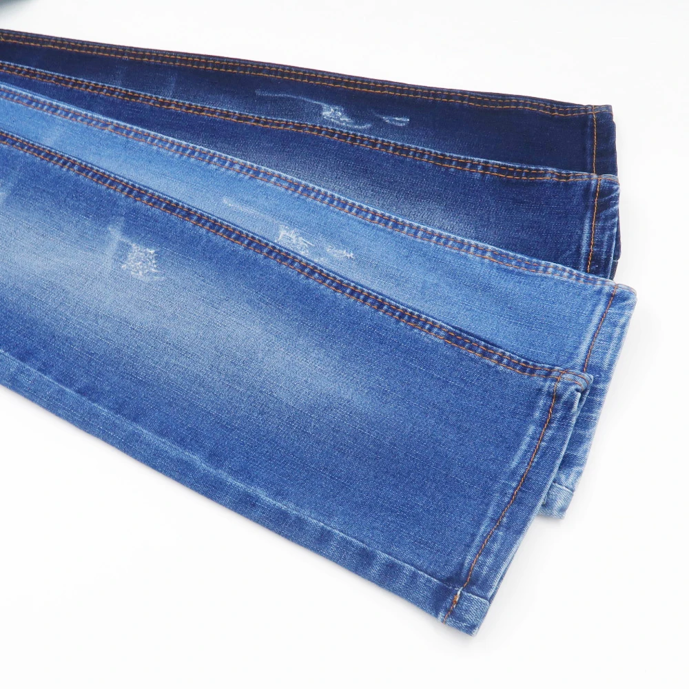 
Men Wholesale CVC Fabrics Textile Jeans Tc High Quality Denim Stretch Cotton Plaid Fabric 