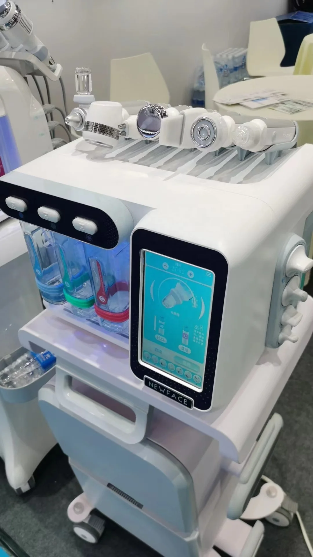7in1 oxygene facial machine oxygene face spray rf bipolar skin scrubber ultrasonic portable hydro facial machine