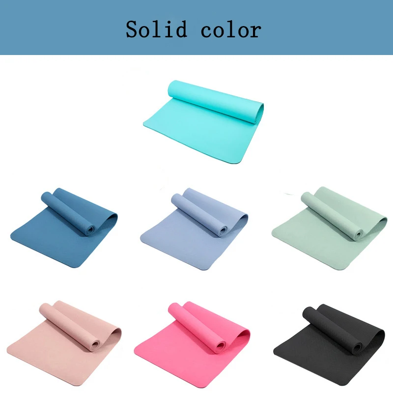 Wholesale custom logo non-slip eco friendly foldable thick gym tpe yoga mat