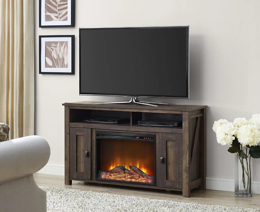 Modern design simple living room bedroom furniture fire place tv stand fireplace electric industrial tv stands cabine