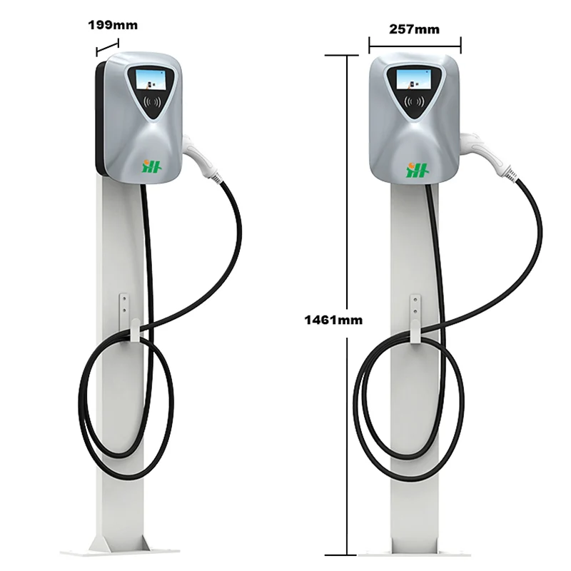 Hongjiali factory wholesale home using app remote control ev charger 22kw 7kw 32a charging box station for id4 electric vehicles