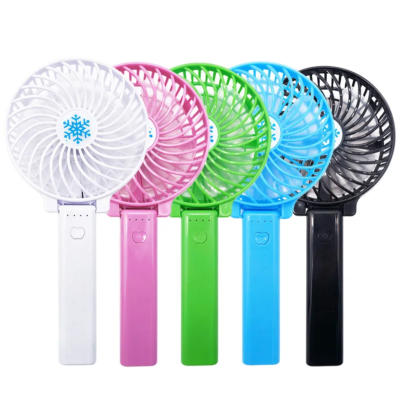 Custom portable small usb office air cooler plastic pocket handheld rechargeable mini folding fan