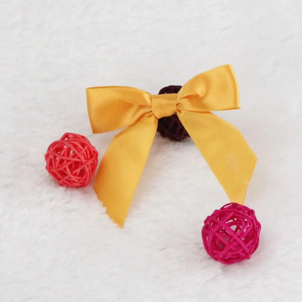 Colourful Ribbon Bows Decoration/pre Tied Bow Gift Bow with Wire Twist Tie/pretied Twist Tied Candy Satin Christmas