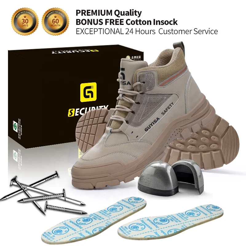 GUYISA Outdoor safety boots European standard steel toe fashion safety boots