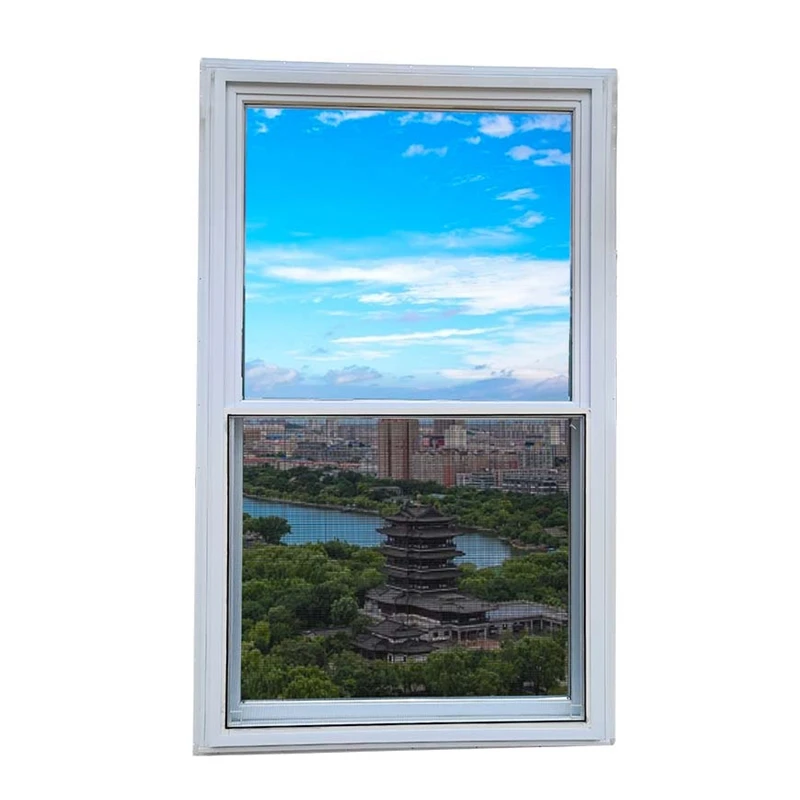 Chinese brand double glaze upvc windows modern style doubles hung upvc sliding windows