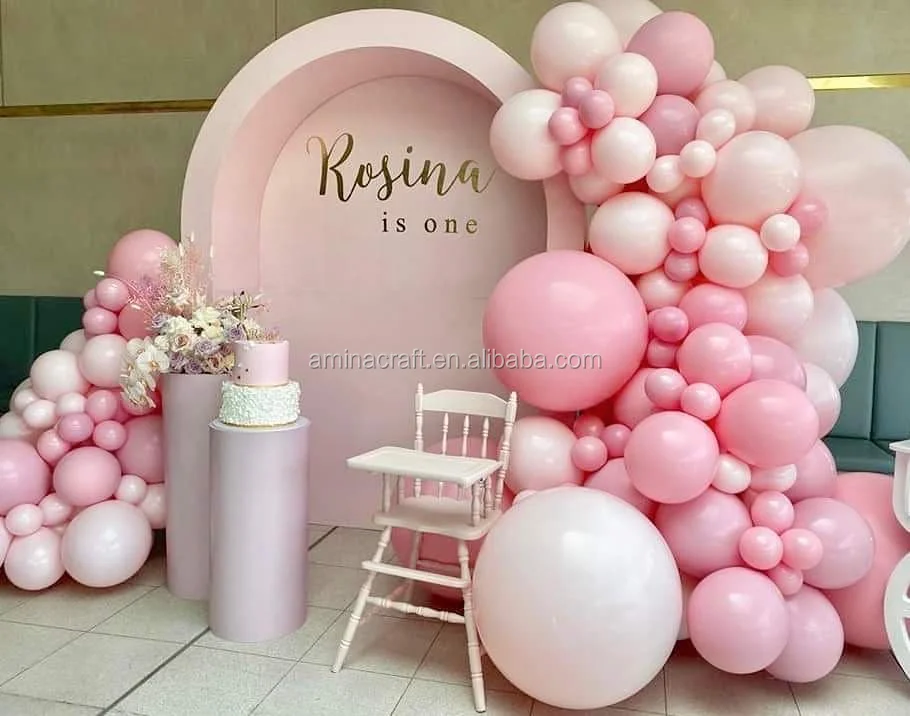 Amina Craft acrylic pink arches backdrop for decoration backdrop arch