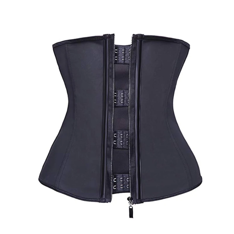 High quality Latex nude color xs-3xl plus size Bulk Stocks 3 row Hook eyes Clip And Zip Waist Trainer