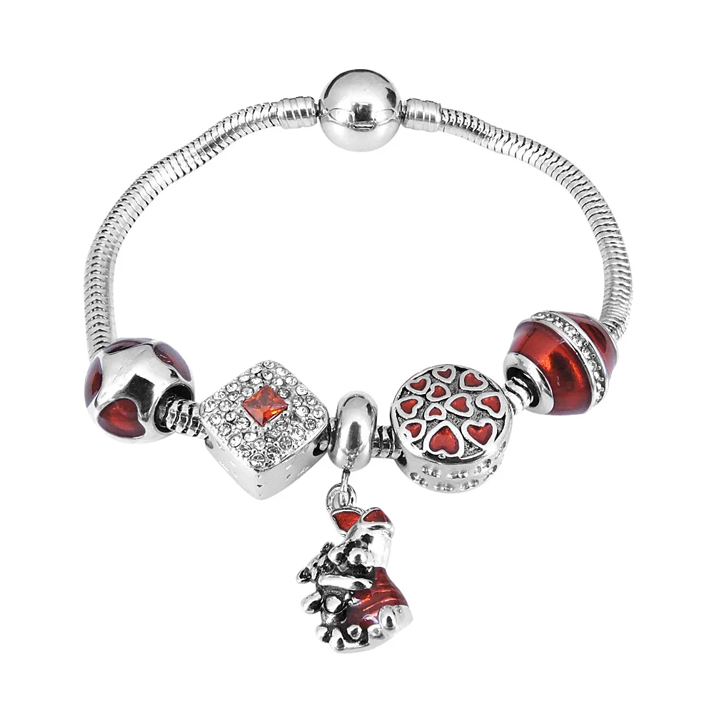 Qings Jewelry Stainless Steel Snake Bracelet Christmas Bracelet Love Bracelet