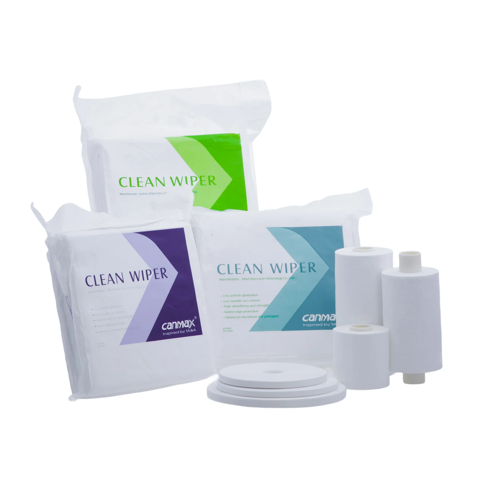 Viscose polyester Dust Free Customized Spunlaced Cellulose Material Reusable Industrial Cleaning Wiping Paper R