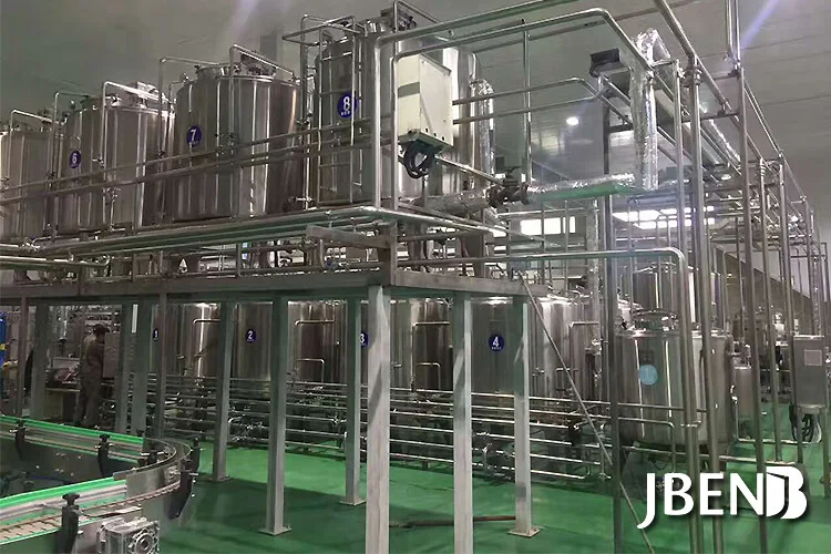 Carbonated beverage production line / fresh fruit juice processing plant / commercial concentrated fruit juice making machine