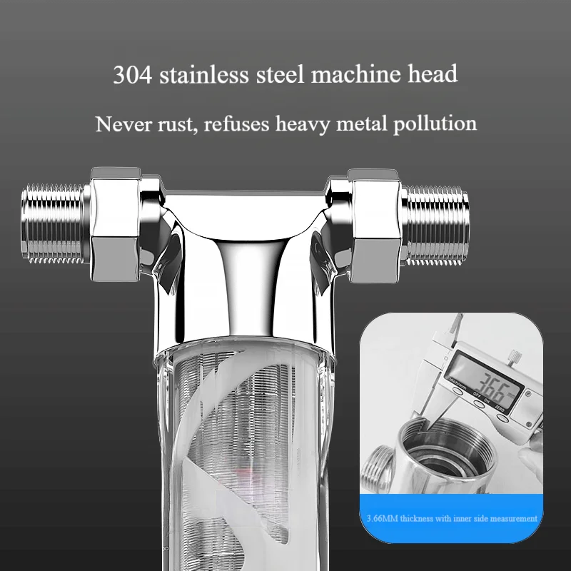 304 Stainless Steel Water prefilters Large Flow Household drink Tap water filter Central Whole House Water Purifier Backwashing