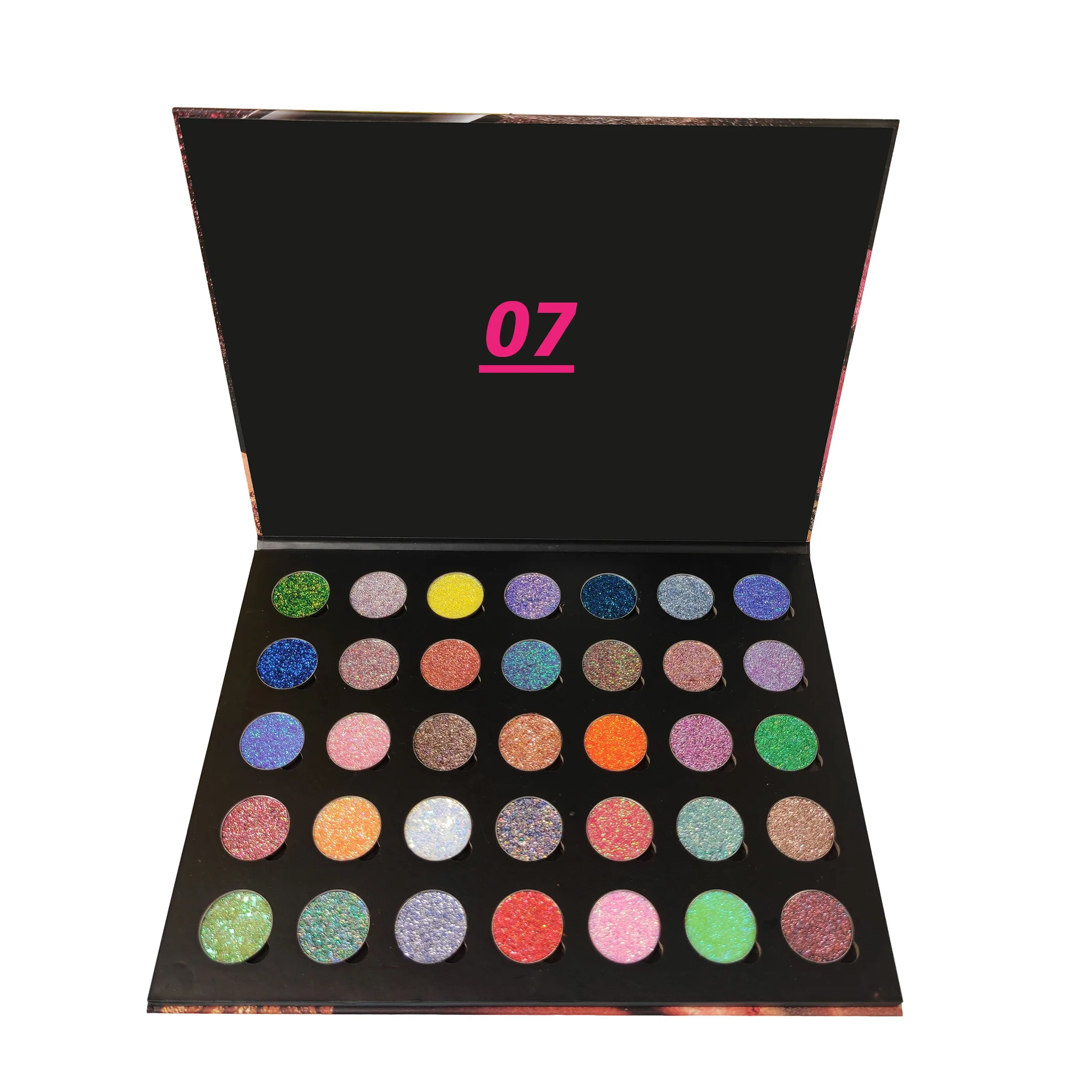 Wholesale high pigment Eyeshadow pan Glitter  Makeup Cosmetic Pressed single Eyeshadow pans custom your own brand