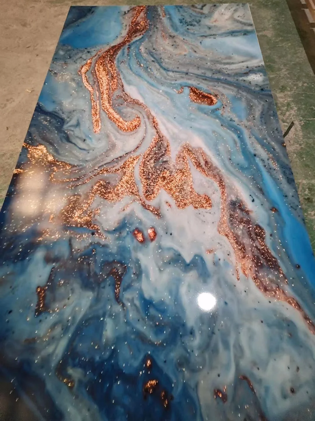 interior marble alternative wall panel 3mm uv board Custom TV background wall pvc marble sheet high glossy uv marble sheet