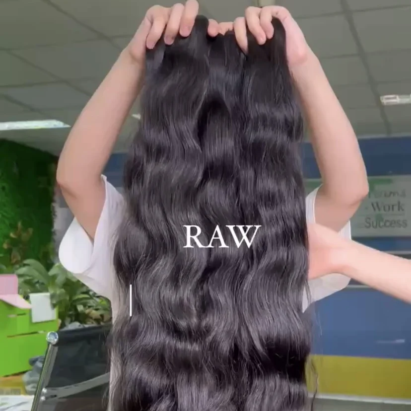 Hair Extensions Bundle with 13*4 Frontal Raw Hair Wholesale in India Single Donor Raw Human hair