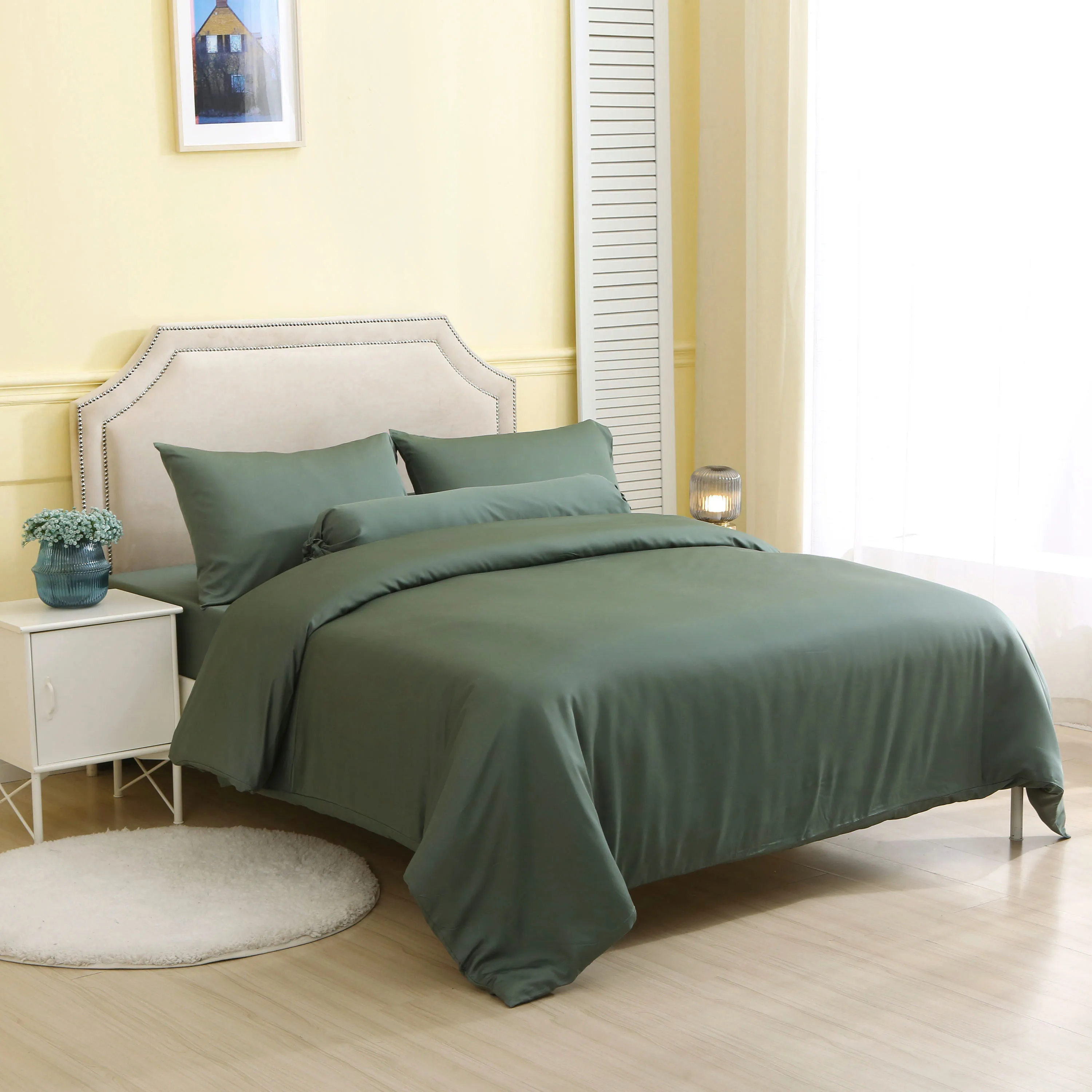 China Manufacturer Organic Bamboo Sheet Set  Bamboo Bedding Set OEKO Tex Certificate