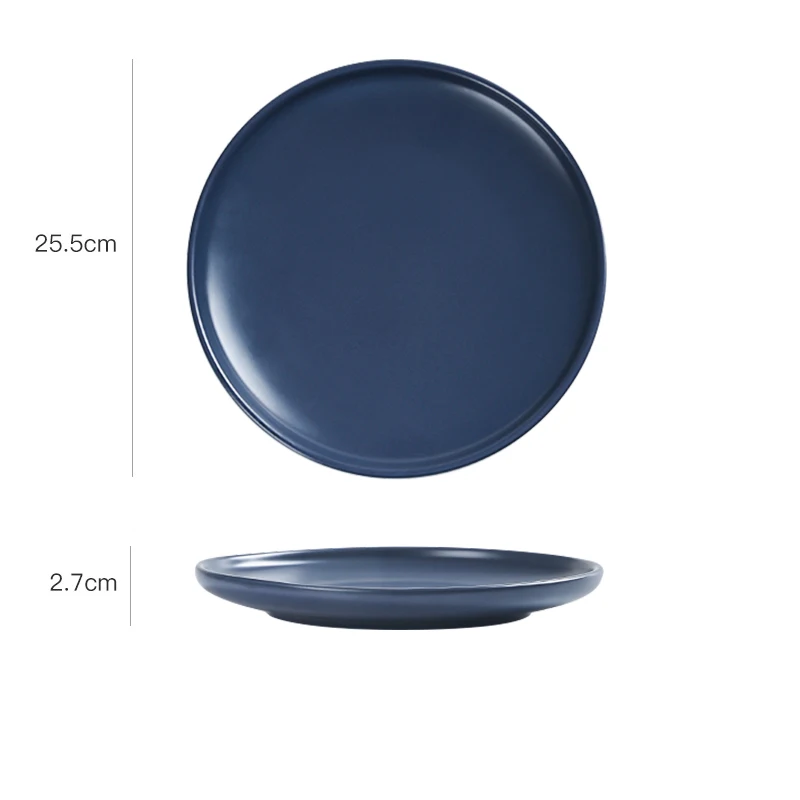 High Density White Antique Plates Oval Porcelain Plate Matte Steak Dish