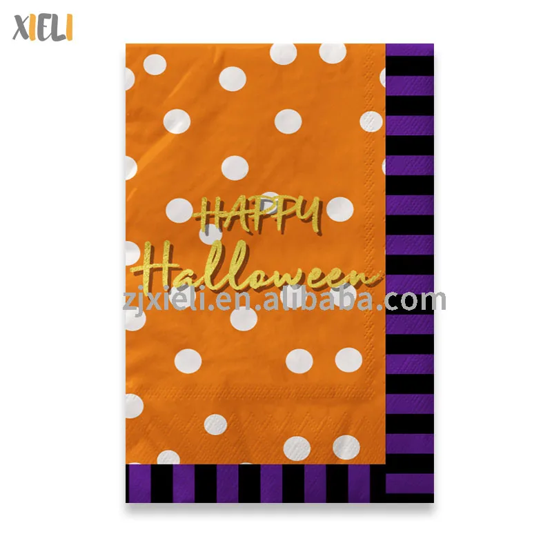 Xieli Halloween Party Supplies Disposable Paper Napkin Party Supplies Tableware