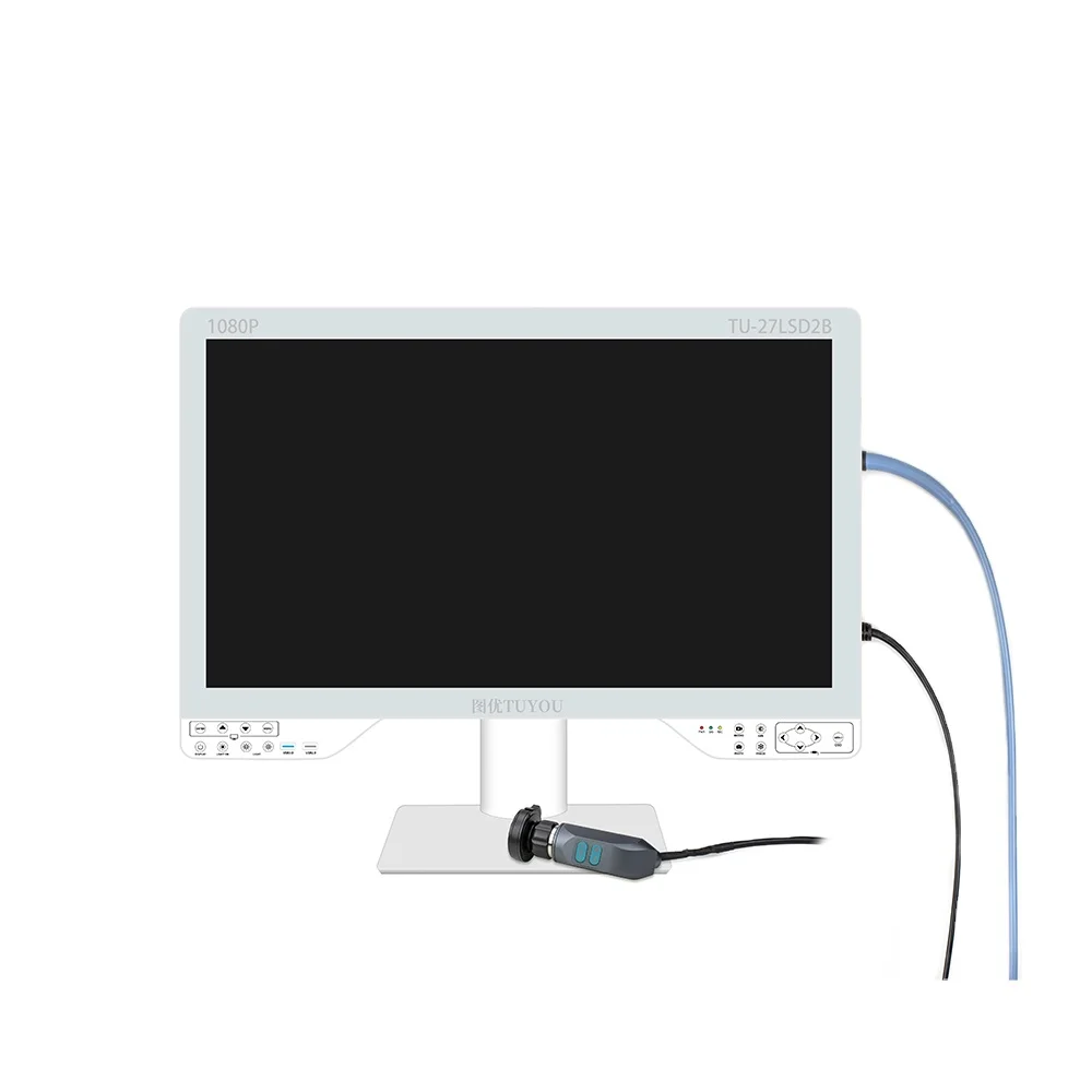 HD Video Endoscope Imaging System with 27-Inch Screen and LED Light Source Integrated Endoscope for Rigid & Flexible lens