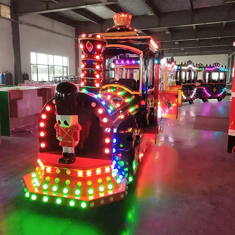 Modern Amusement park riders outdoor electric train rides