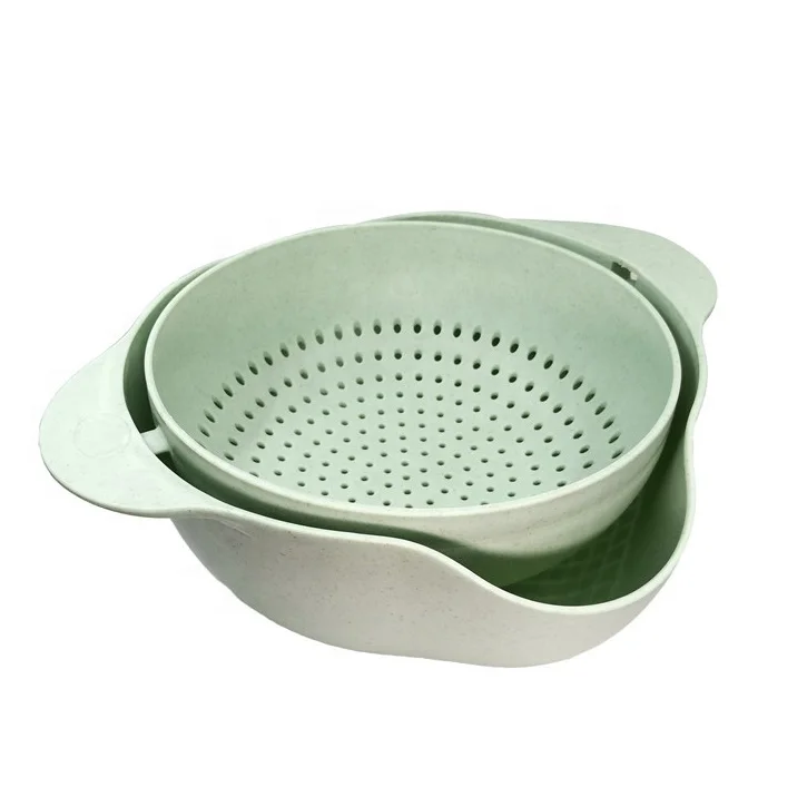 Home Kitchen Accessories Tool Fruit Vegetable Deep Colander Washing Plastic Basket Plate