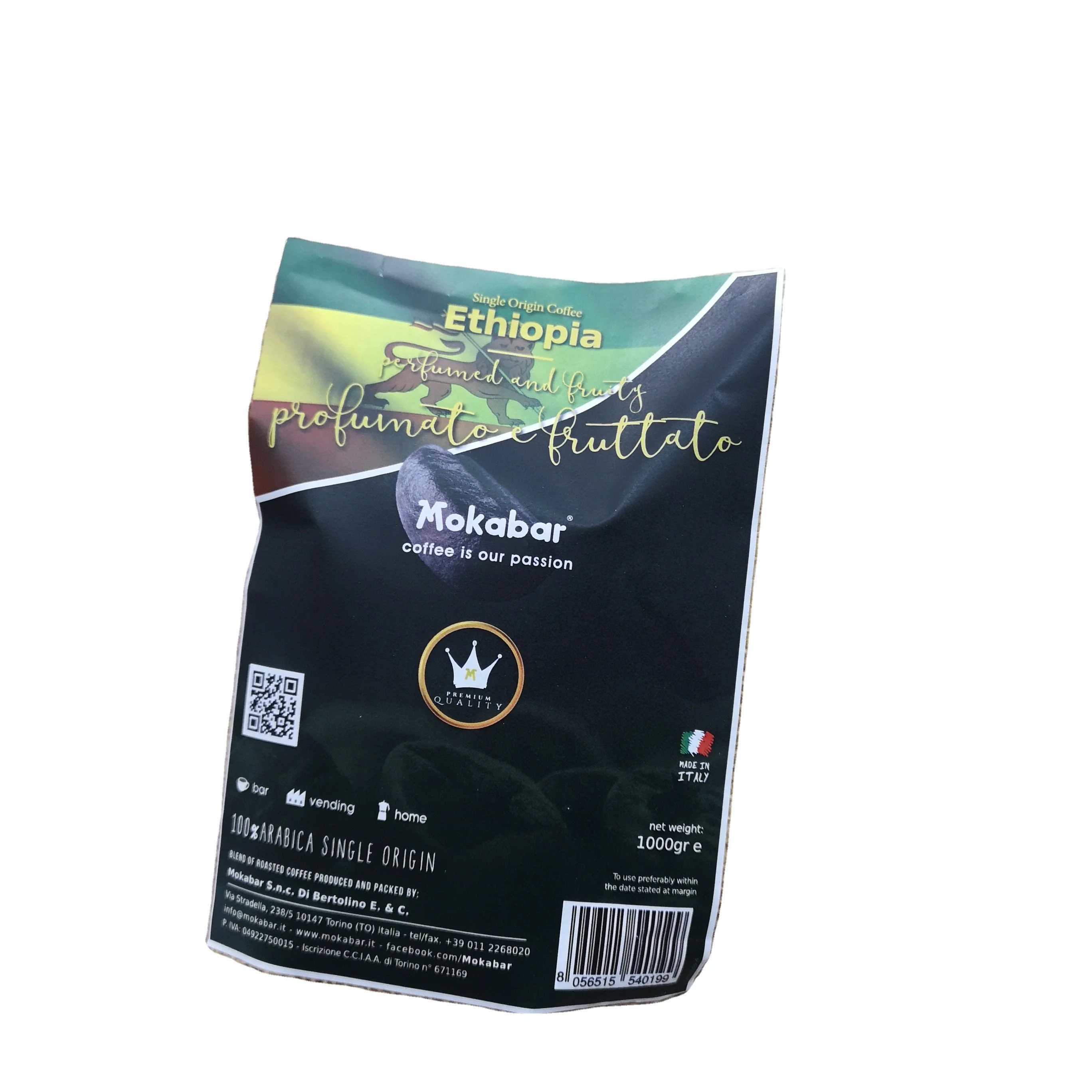 
Моберское итальянское качество, сильные 100% эфиопские кофейные зерна для ресторана 