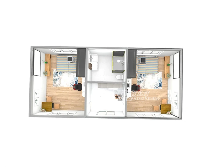 Luxury Living Container House Poland For Two Beds