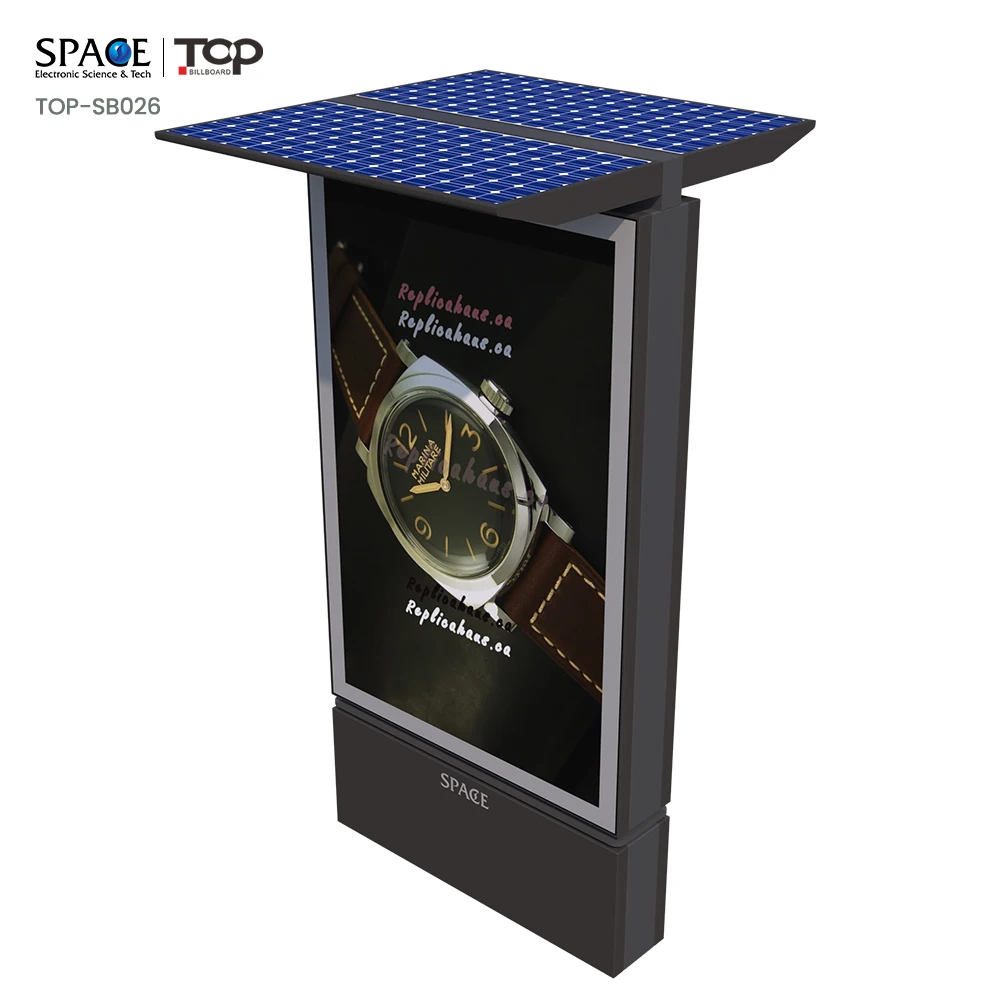 Aluminum Advertising Outdoor Indoor Light Box Scrolling LED Screen Light Box With Base