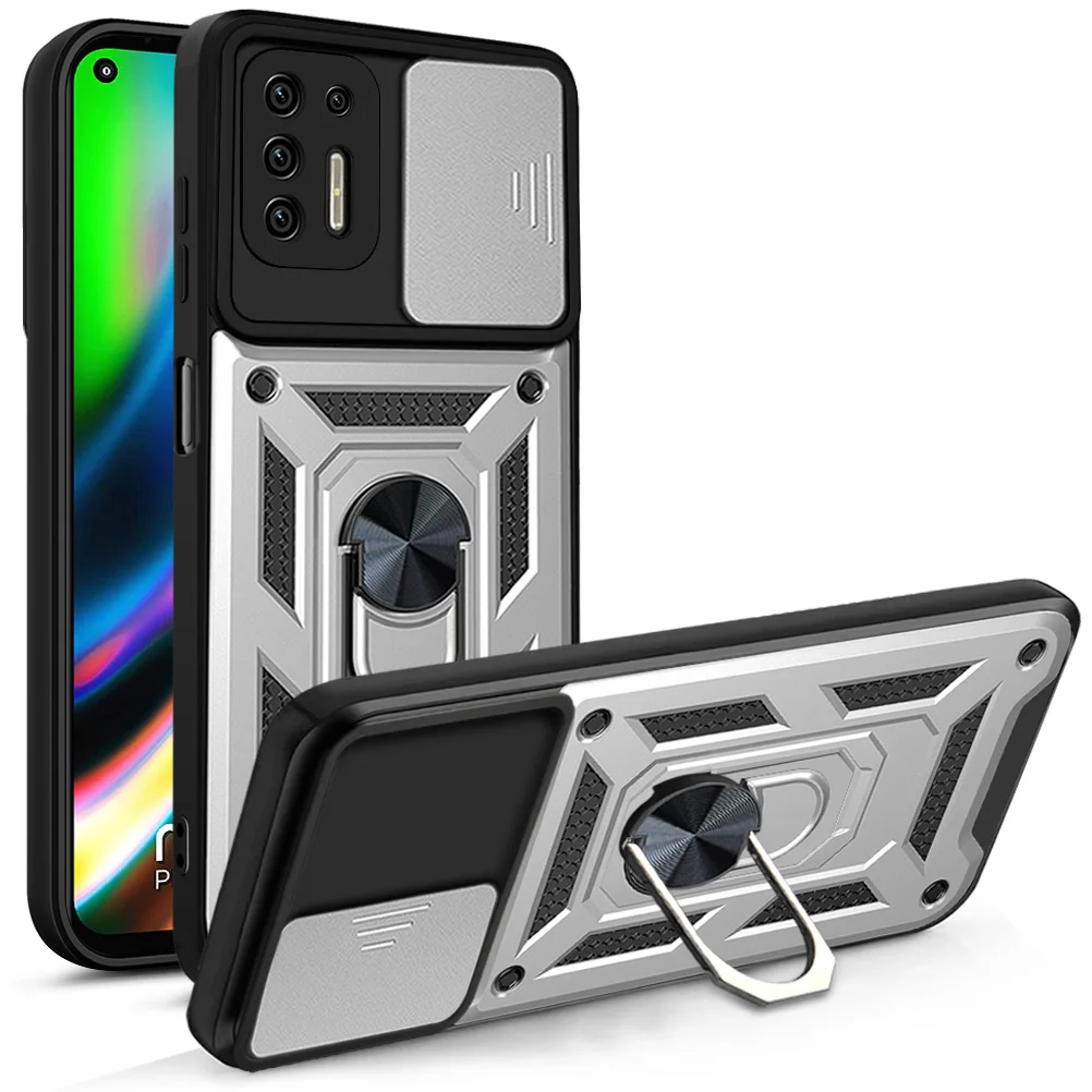 Anti-scratch Anti-drop Holder Ring Armor Phone Cover Protective Cover Case For Moto E7 Plus G Power/Stylus/G9 2021