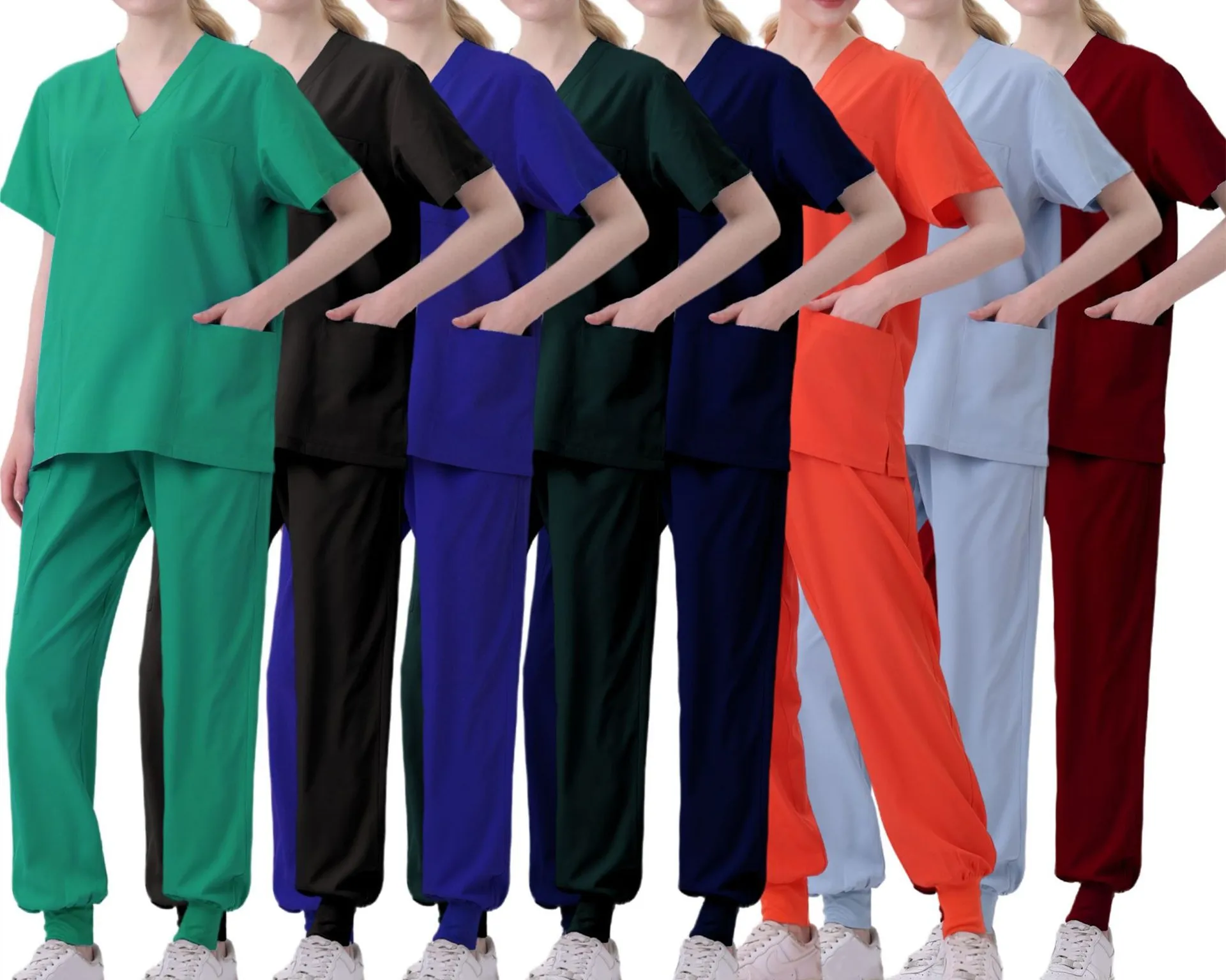 Factory Price Cheap Hospital Nurse Doctor Scrubs Sets Pharmacy Medical Custom Logo Scrub Uniform Vendors