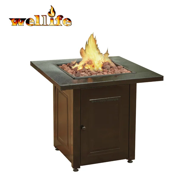 Online Shop Hot Selling smokeless rectangle outdoor fire pit dining table