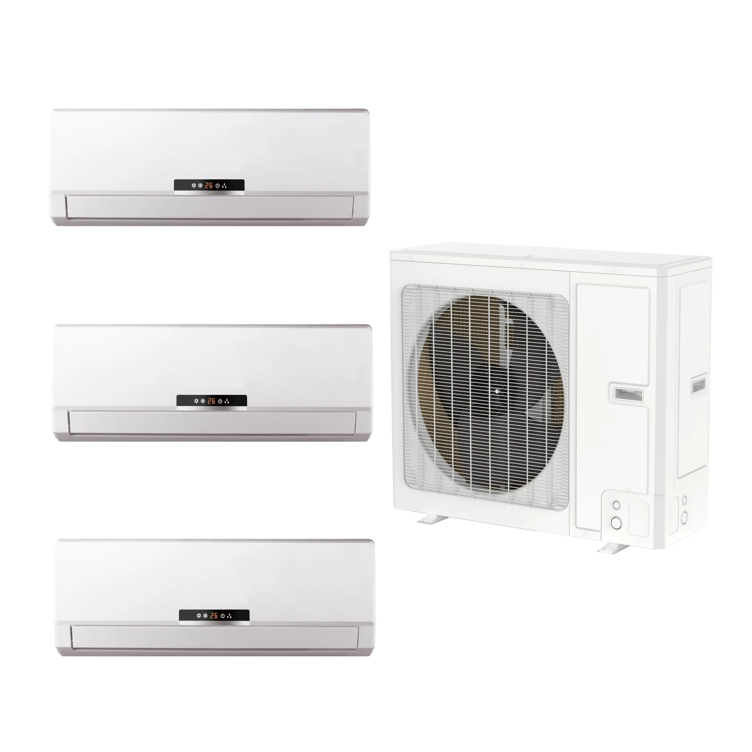 3-зонный настенный насос Acondicionado VRF VRV Система Теплового Насоса A/C Multi Split для бытового коммерческого Zone