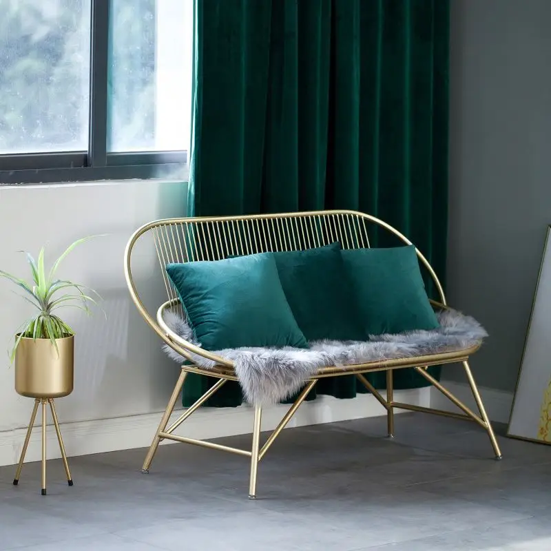 
wholesale Nordic simple luxury Bean bag sofa set furniture italian stylehotel bed room living room metal wire leisure sofa chair 