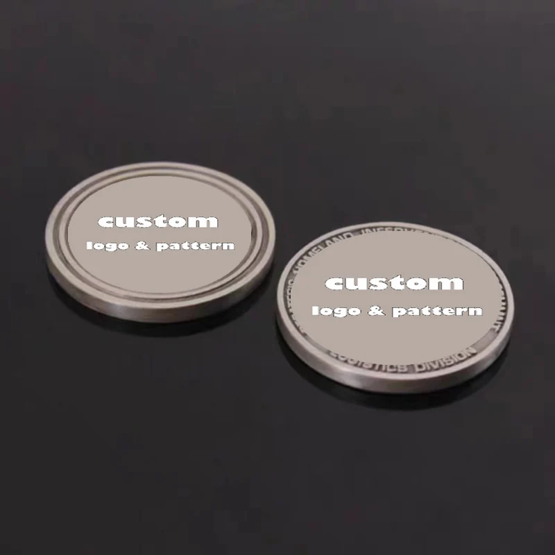 Custom 40Mm 50Mm Stainless Steel Zinc Alloy Brass Metal Laser Engraving Blank Gold Silver Double-Sided Challenge Coin