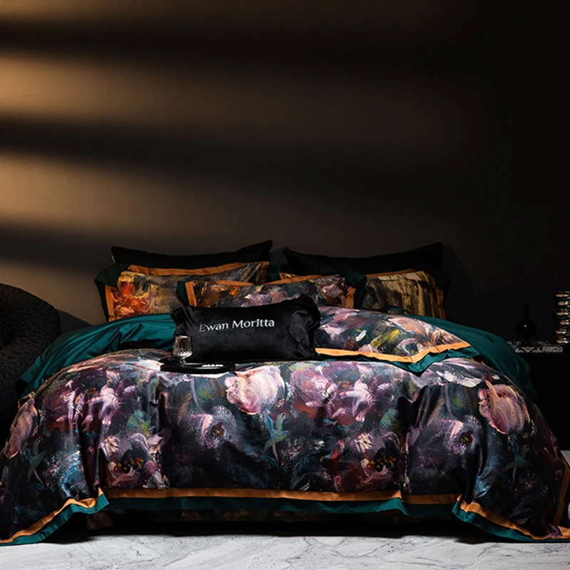 Factory Wholesale 500TC High-end Light Luxury Egyptian Cotton Four-piece Bedding Set