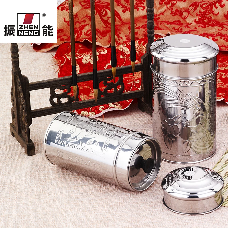 Cylinder straight type stainless steel tea caddy tea packaging customized logo 250g capacity airtight tea tin