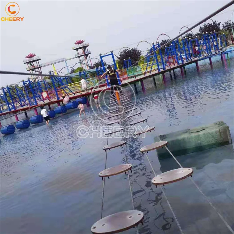 Water development Rope Course Water Obstacle Course For Sale Kids Attractions Amusement Park