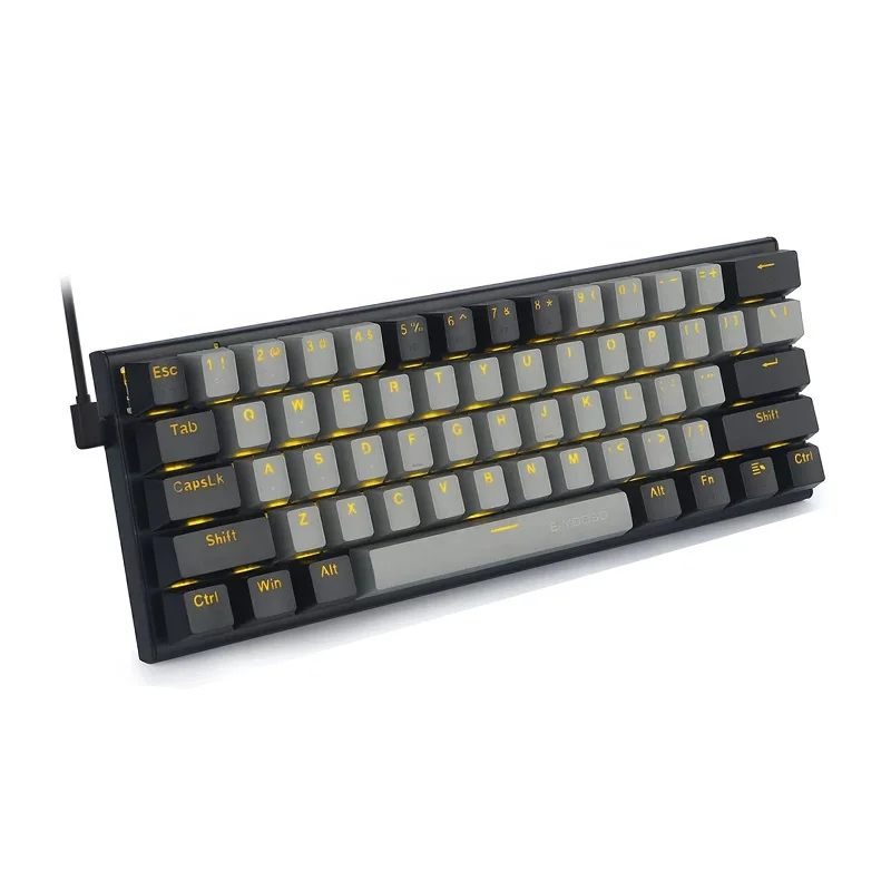 Custom RGB USB Mini Mechanical Gaming Keyboard Red Switch 61 Keys Wired detachable cable Mechanical Keyboard