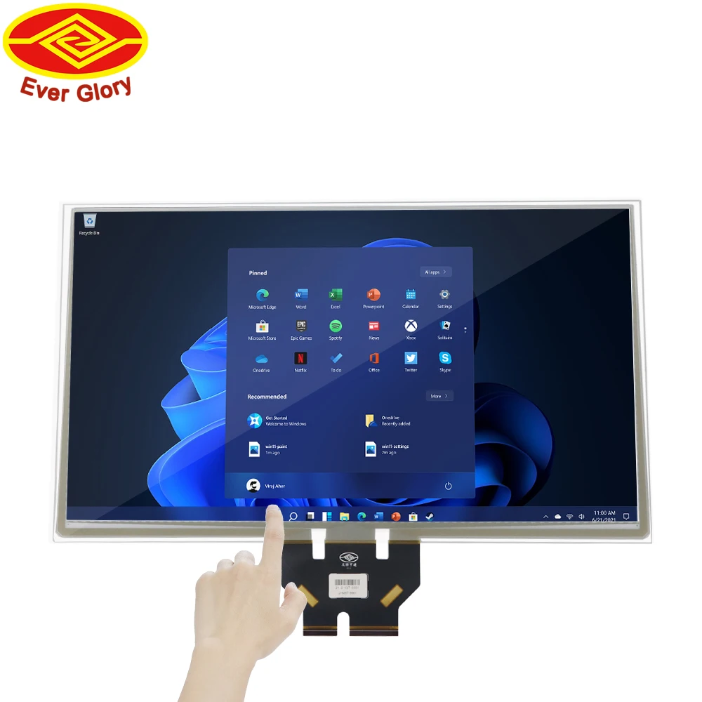 Пользовательские большой размер 21,5 Дюймов промышленный интерактивный USB ILITEK емкостный сенсорный экран панели наборы наложения