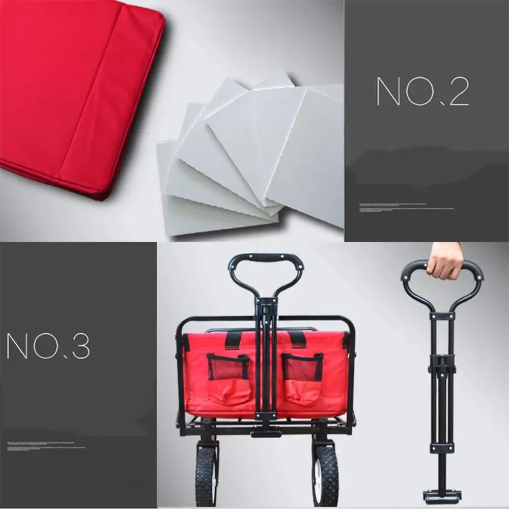 
 Садовый красный фургон, ручной походный фургон, складная садовая тележка  