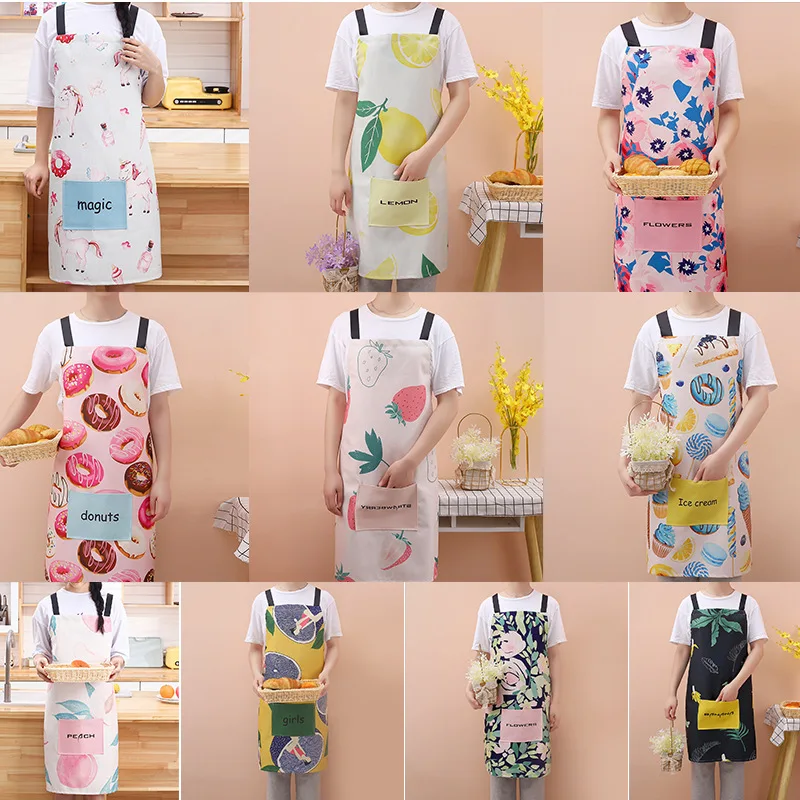 Promotional Customized Polyester Garden Apron with Big Pocket Chef Cooking Kitchen Aprons